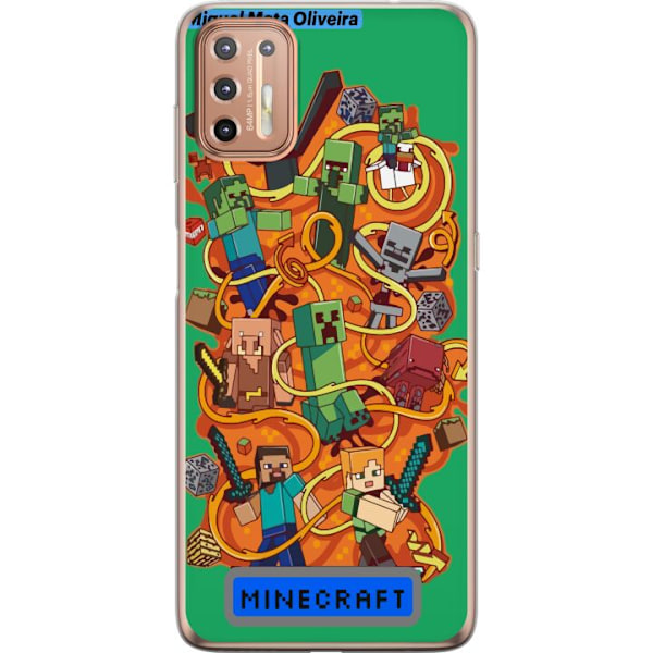 Motorola Moto G9 Plus Läpinäkyvä kuori Minecraft