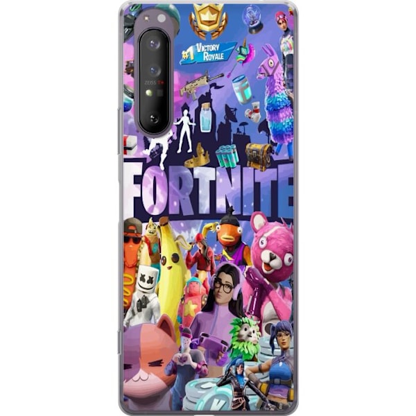 Sony Xperia 1 II Genomskinligt Skal Fortnite Grupp