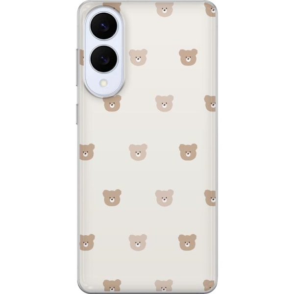 Samsung Galaxy S25 Edge Läpinäkyvä kuori Teddy-tausta - sö