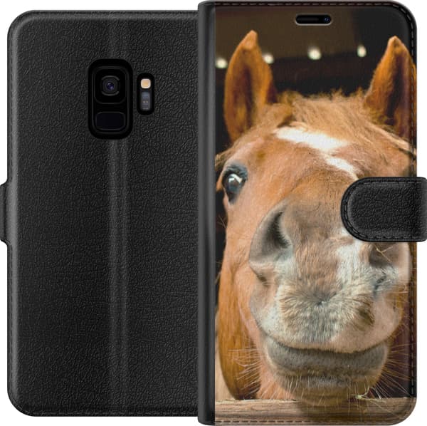 Kompatibel Tegnebogsetui til Samsung Galaxy S9 Glade Hest