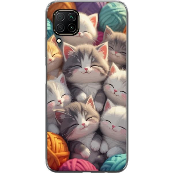 Kompatibelt Mobildeksel til Huawei P40 lite Sovande kattungar beige