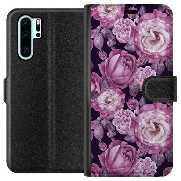 Kompatibelt Lommeboketui til Huawei P30 Pro Blomster