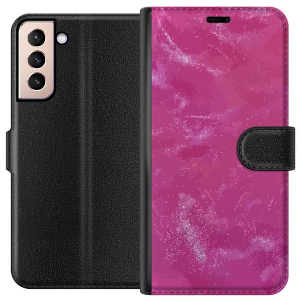 Kompatibel Tegnebogsetui til Samsung Galaxy S21 rosa