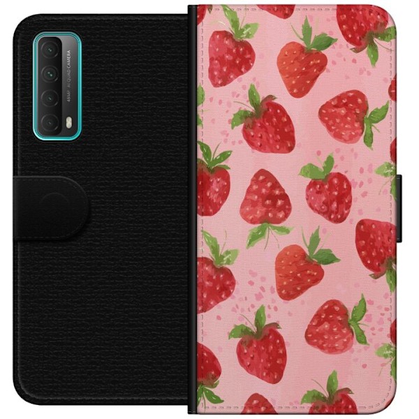Huawei P smart 2021 Tegnebogsetui Jordbærdrømme - Retro-stil