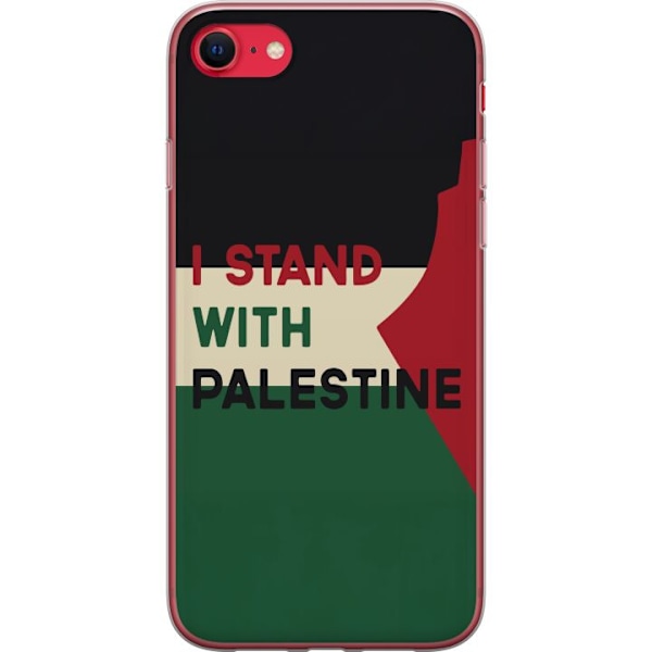 Apple iPhone SE (2022) Genomskinligt Skal Stand with Palestine – solidaritetsdesign med starkt budskap