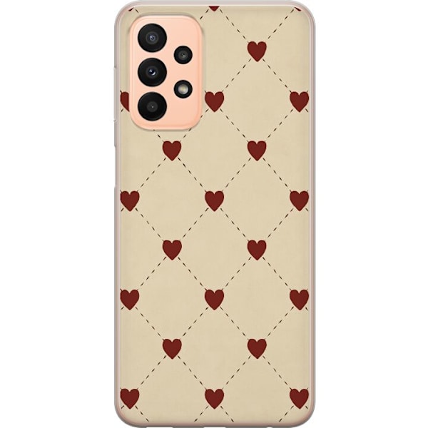 Samsung Galaxy A23 Läpinäkyvä kuori Sydänverkko