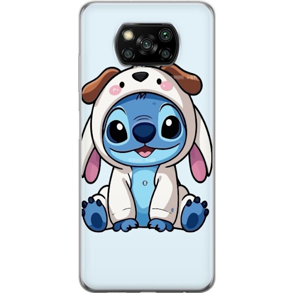 Xiaomi Poco X3 NFC Läpinäkyvä kuori Stitch Koirapuku Lilo & Stitch Disney Hauska Design Sininen Avaruusolento Sarjakuva Hahmo Suosittu Lapsille Suo