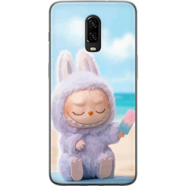 OnePlus 6T Läpinäkyvä kuori Labubu Vaaleanpunainen Tunnelma