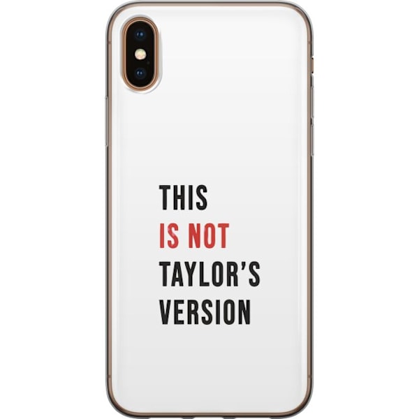 Apple iPhone XS Läpinäkyvä kuori Taylor