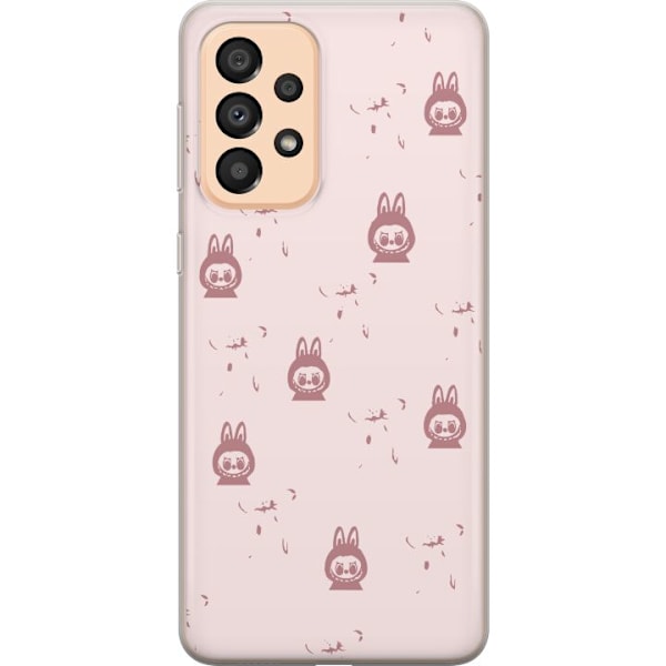 Samsung Galaxy A33 5G Läpinäkyvä kuori Labubu Neon Pop - Neonvärinen pop art hirviö