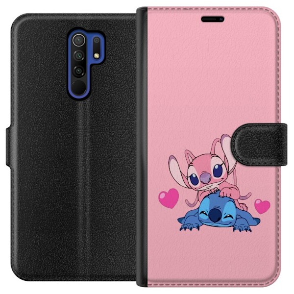 Xiaomi Redmi 9 Lompakkokotelo Ystävänpäivä Stitch