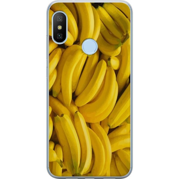 Xiaomi Mi A2 Lite Genomskinligt Skal Banana Pattern – lekful