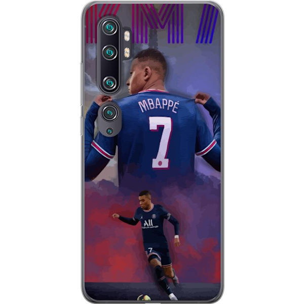 Xiaomi Mi Note 10 Gennemsigtig cover MAP Fodbold Design Grafisk Mønster Moderne Sportsmotiv Trend Fodbold Populær Grafisk Stil Motiv