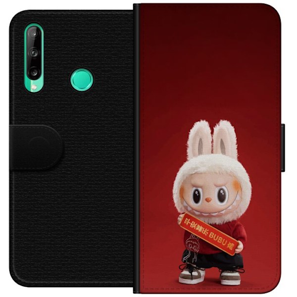 Huawei P40 lite E Tegnebogsetui Pop Mart The Monsters Labubu Held og Lykke Vinyl Plysdukke