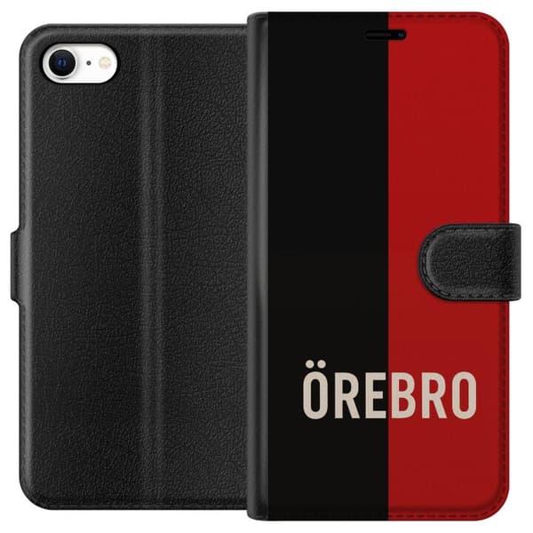 Kompatibel Tegnebogsetui til Apple iPhone 6 Sort og rød bytekst med minimalistisk og moderne design sort