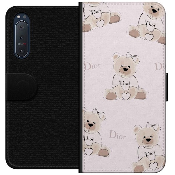 Sony Xperia 5 II Tegnebogsetui Teddy Dior Vibes - luksuriøs bamse i modetil