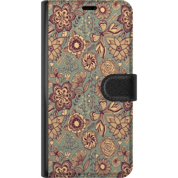 Samsung Galaxy S22 5G Lommeboketui Vintage Blomster