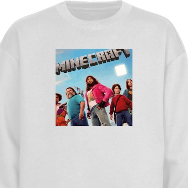 Sweatshirt for Barn | Myk og Klassisk Collegegenser A Minecraft Movie hvit one size