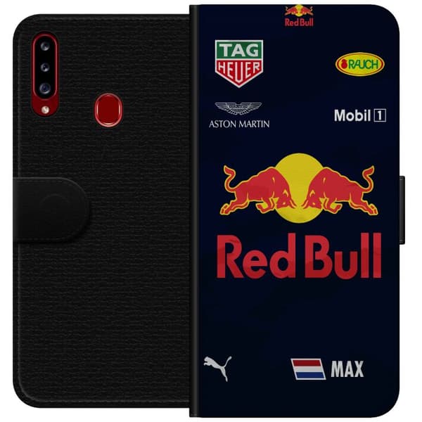 Kompatibelt Plånboksfodral till Samsung Galaxy A20s Red Bull Formula 1