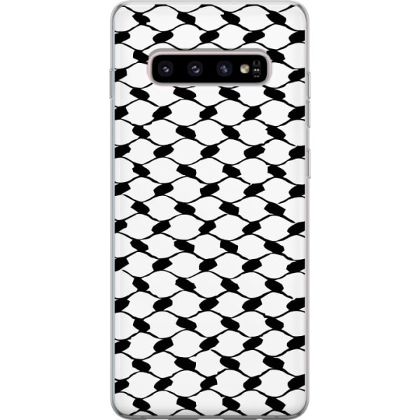 Samsung Galaxy S10+ Genomskinligt Skal Keffiyeh mönster