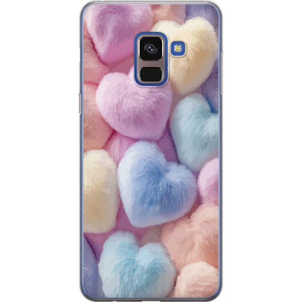 Samsung Galaxy A8 (2018) Genomskinligt Skal Hjärtan Kärlek Grafisk Design Romantiskt Motiv Populärt Symbol Grafiskt Mönster Dekoration
