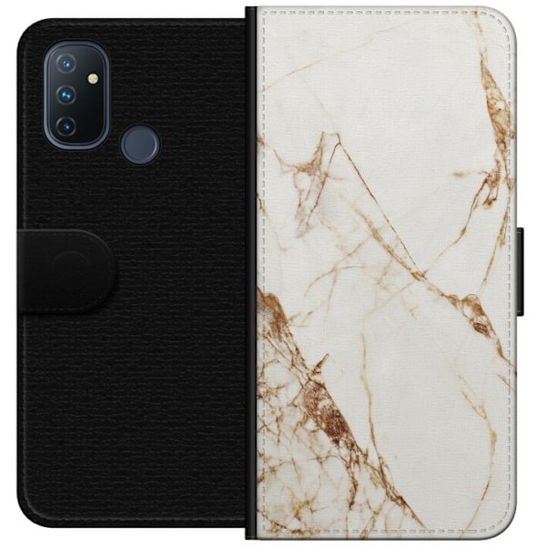 OnePlus Nord N100 Tegnebogsetui Hvid marmor