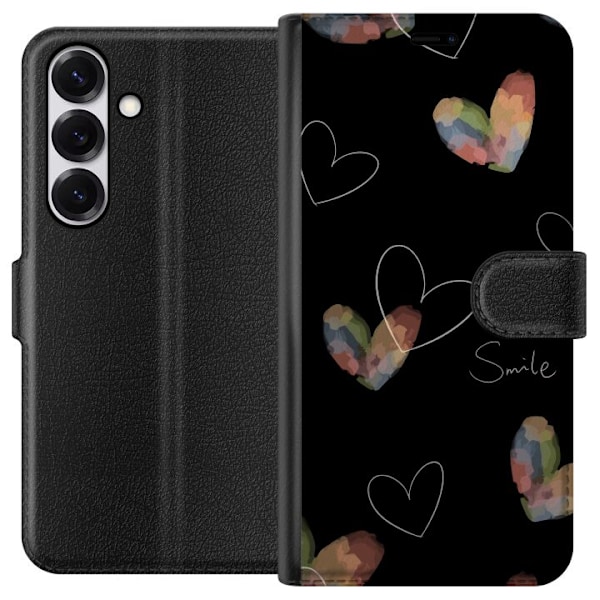 Samsung Galaxy S25 Plånboksfodral Hjärta