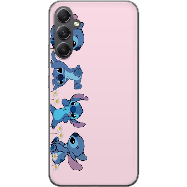 Samsung Galaxy A05s Genomskinligt Skal Stitch Skratt & Bus – Perfekt för Mobilskal eller Poster