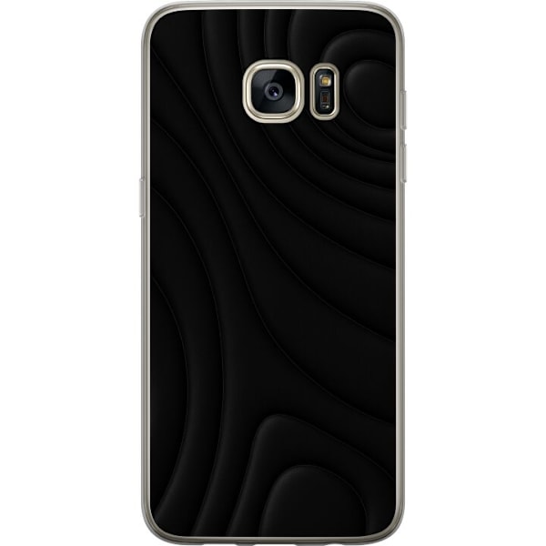 Samsung Galaxy S7 edge Läpinäkyvä kuori Tummat Aallot