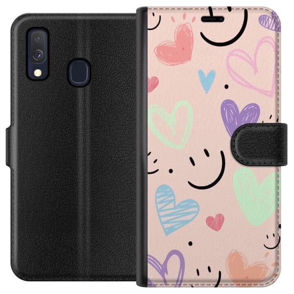 Kompatibelt Plånboksfodral till Samsung Galaxy A40 Glatt mönster