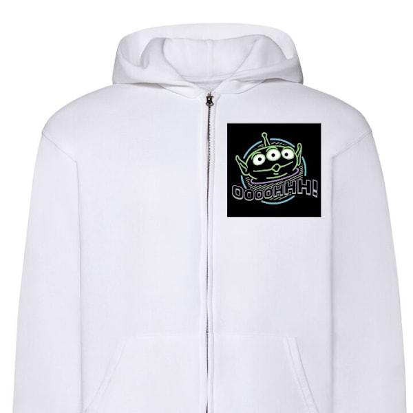 Zip-Hoodie | Hættetrøje med Lynlås til Voksne OooooHHHH hvid M