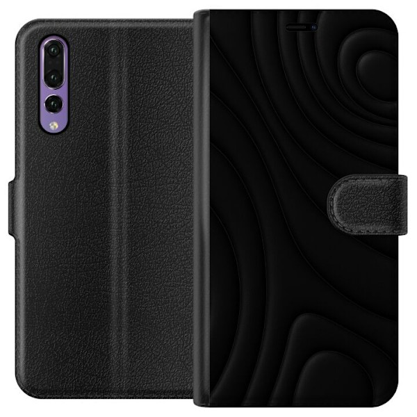 Huawei P20 Pro Lommeboketui Svarte Bølger
