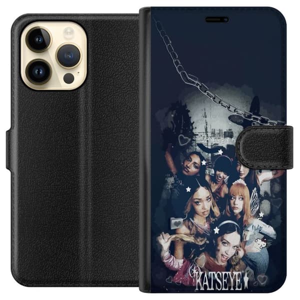 Yhteensopiva Lompakkokotelo Apple iPhone 14 Pro Max KATSEYE musta