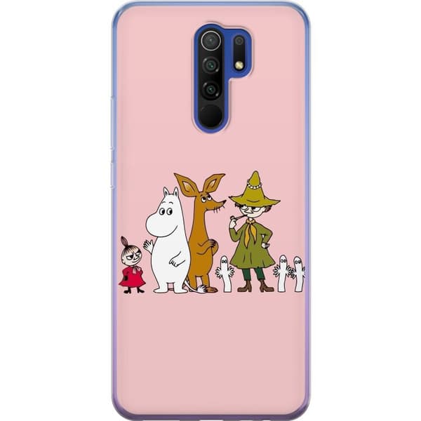 Kompatibelt Mobildeksel til Xiaomi Redmi 9 Flere figurer sammen på rosa bakgrunn