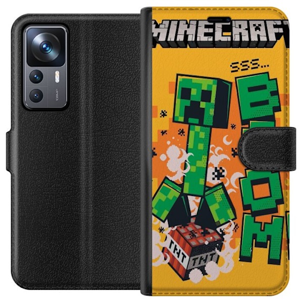 Xiaomi 12T Pro Plånboksfodral Minecraft Boom