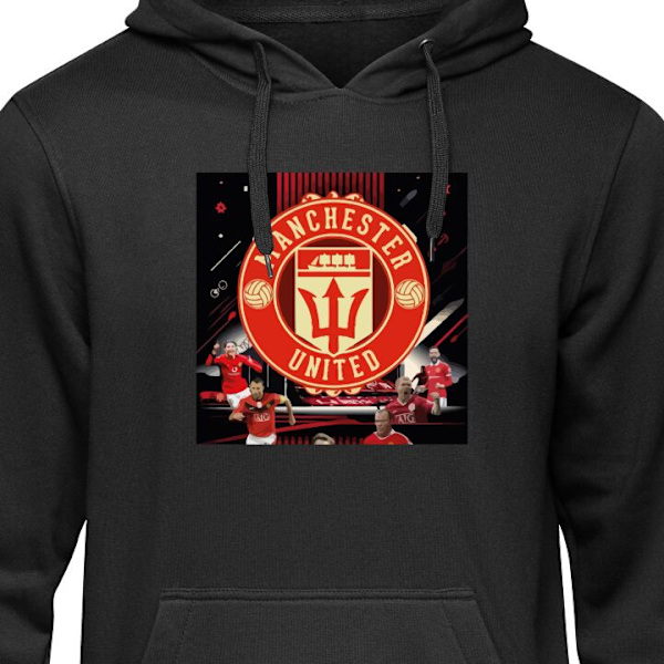 Barn-Hoodie | Mjuk Huvtröja för Barn Manchester United F.C. svart 12-13 År