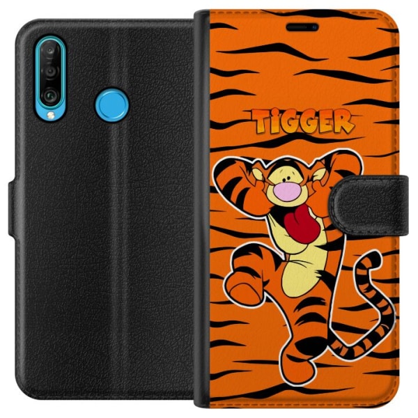 Huawei P30 lite Lompakkokotelo Tiger