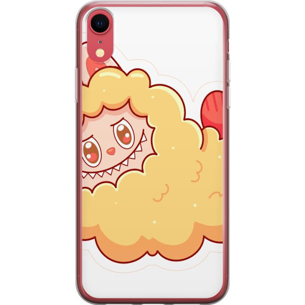 Apple iPhone XR Genomskinligt Skal Labubu Tvättbjörn Pop Mart Figur Samlarobjekt Söt Design Populärt Motiv Art Toy Kreativ Figurserie