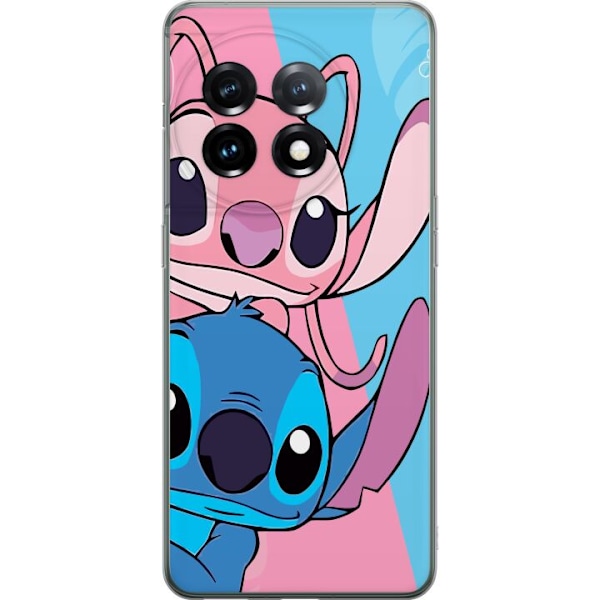 OnePlus 11 Läpinäkyvä kuori Stitch & Angel