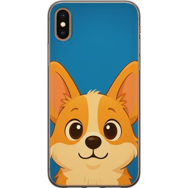 Kompatibelt Mobildeksel til Apple iPhone XS Hello Corgi
