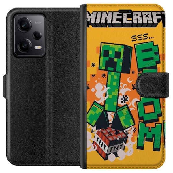 Xiaomi Redmi Note 12 Pro Lompakkokotelo Minecraft Boom