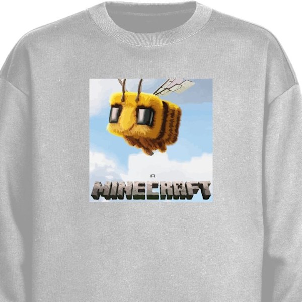 Sweatshirt til Børn | Blød & Klassisk Sweatshirt A Minecraft Movie grå one size