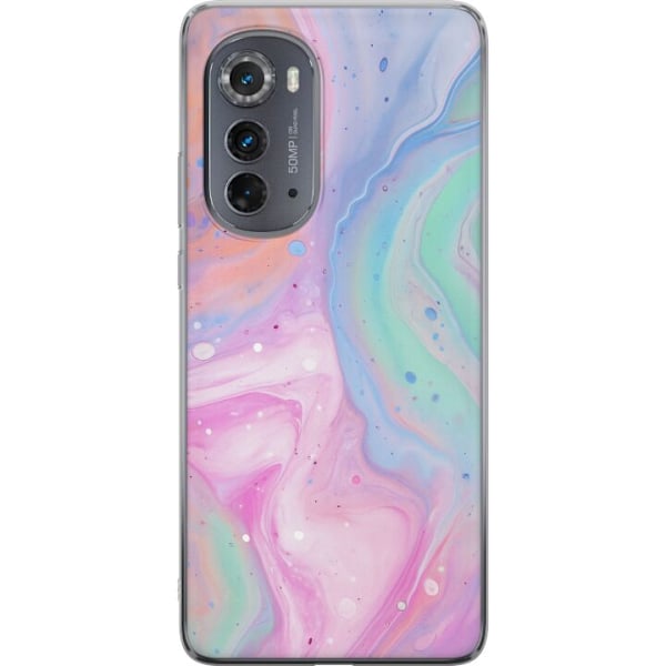 Motorola Edge (2022) Läpinäkyvä kuori Pastellimarmori