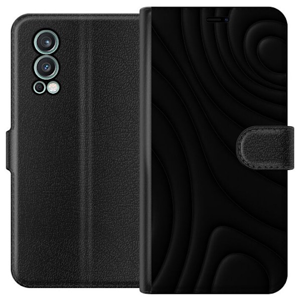 OnePlus Nord 2 5G Tegnebogsetui Sorte Bølger