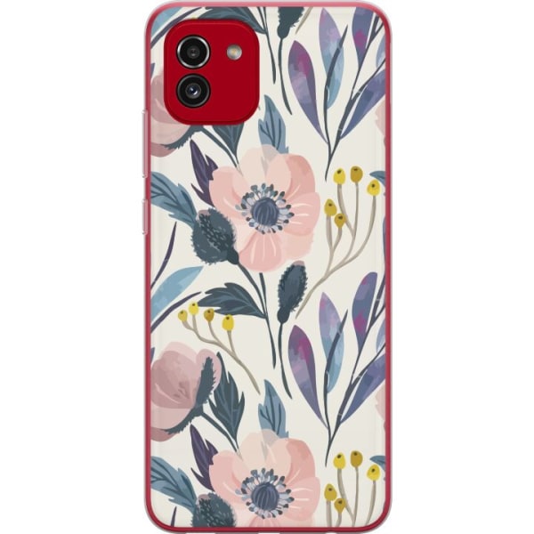Samsung Galaxy A03 Gennemsigtig cover Blomsterlykke