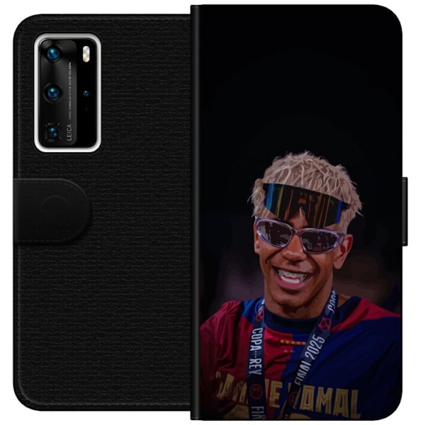 Huawei P40 Pro Tegnebogsetui Lamine Yamal mobiltaske i elegant sportsdesign
