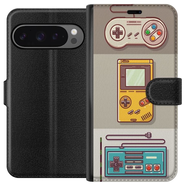 Google Pixel 9 Pro XL Lompakkokotelo Nintendo Retro