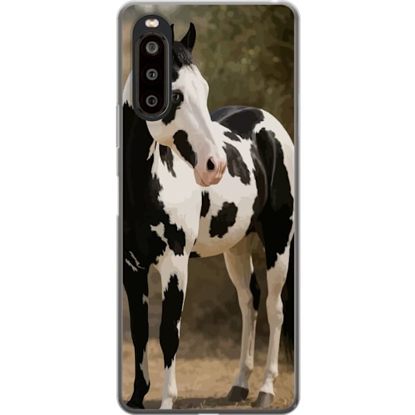 Sony Xperia 10 II Genomskinligt Skal Vacker Häst – elegant illustration av hästmotiv