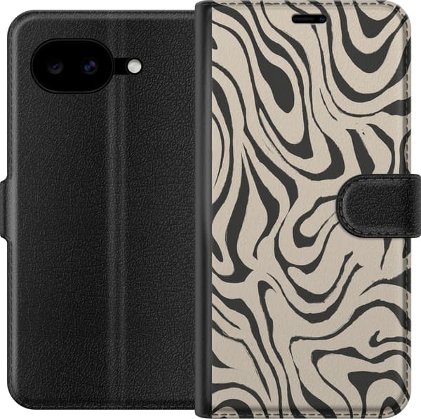Kompatibelt Lommeboketui til Google Pixel 10a Beige sebravirvler beige