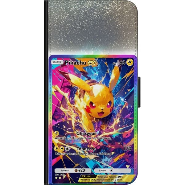Kompatibel Tegnebogsetui til Nokia 2.4 Pikachu gul